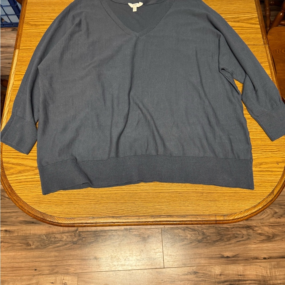 Sky Women's Slate V-Neck Sweater